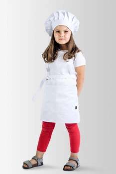 Фартук детский + Колпак Latte Kids 5-7 лет Vsetex Белый