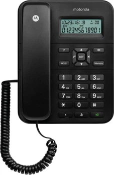 Телефон стаціонарний Motorola CT202 Black (E08000CT2N1AES/S)