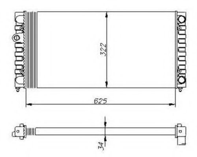 Радиатор, система охлаждения двигателя NRF 54664 NRF (54664)