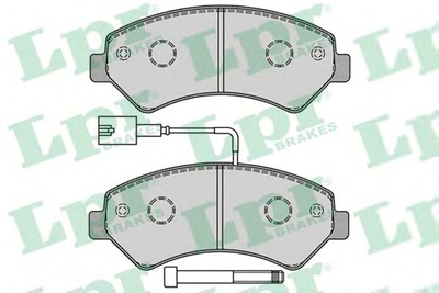 Комплект гальмівних накладок, дискове гальмоLPRLPR05P1288 LPR (05P1288)