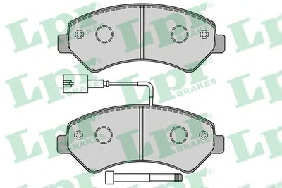 Комплект гальмівних накладок, дискове гальмоLPRLPR05P1288 LPR (05P1288)