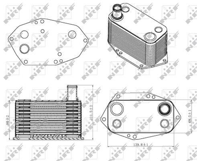 Охолоджувач оливи, моторна олива NRF 31307 NRF (31307)