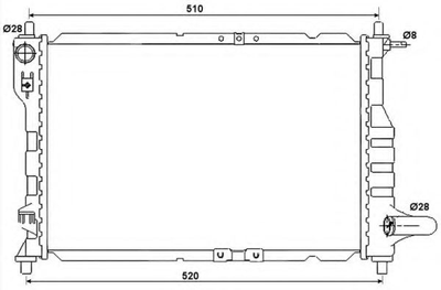 Радіатор, система охолодження двигуна NRF 53068 NRF (53068)