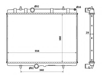 Радиатор, система охлаждения двигателя NRF 50437 NRF (50437)