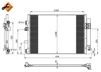 Конденсатор, система кондиционирования воздуха NRF 350209 NRF (350209)