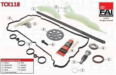 Комплект цепи ГРМ FAI Auto Parts Citroën C4 Coupe (La_) 1.6 Thp 150 (5fx (Ep6dt)) 07/2008_07/2011 (TCK118)