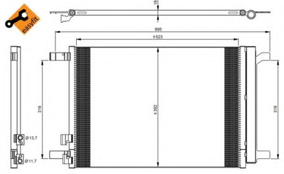 Конденсатор, система кондиционирования воздуха NRF 35968 NRF (35968)