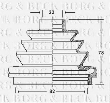 Комплект пилозахисний, приводний вал Borg & Beck BCB2110 Borg & Beck (BCB2110)