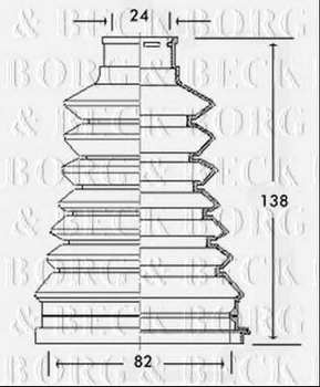 Комплект пилозахисний, приводний вал Borg & Beck BCB2226 Borg & Beck (BCB2226)