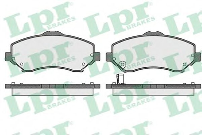 Комплект тормозных накладок, дисковый тормоз LPRLPR05P1548 LPR (05P1548)