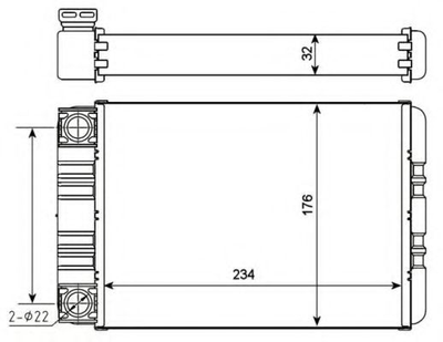 Теплообменник, система отопления салона NRF 54274 NRF (54274)