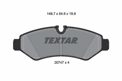 Комплект тормозных накладок, дисковый тормоз TEXTAR2074701 Textar (2074701)