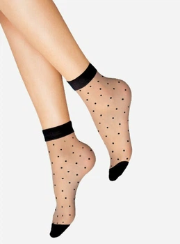 Шкарпетки в горох Lores 20 den Pois one size чорний