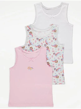 Майки (3 штук) для девочки George 575/5751/0445 80-86 см разноцветные