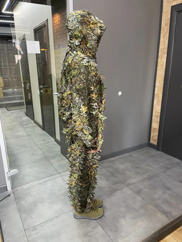 Маскировочный костюм Кикимора (Geely), цвет Листья, размер M-L до 80 кг, костюм разведчика, маскхалат кикимора