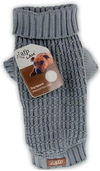Sweter All For Paws Knitted Dog Sweater Fishermans M 30.5 cm Grey (0847922052942)