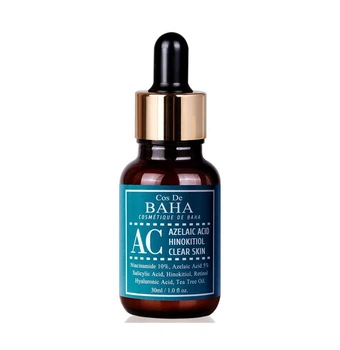 Сироватка Cos De Baha для лікування акне з азелаїновою кислотою Azelaic Acid Hinokitiol Clear Skin 30 мл 8809240318362