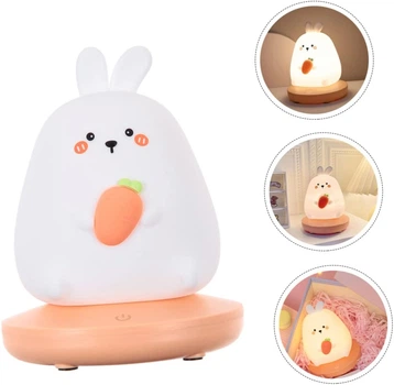 Детский аккумуляторный LED ночник на подставке - Зайчик