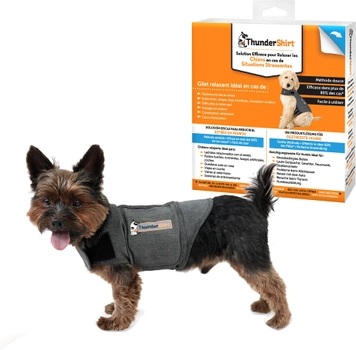 Розслаблююча жилетка для собак відчуваючих стрес ThunderShirt Compression shirt XS Grey (3411113088163)