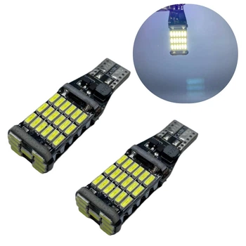 Светодиодная лампа с цоколем T15 W16W 12V-24V белый 2шт 45 SMD