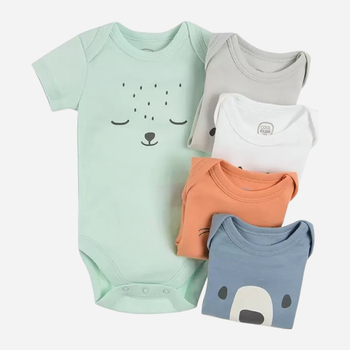 Komplet body-koszulek dziecięcych 5 szt dla noworodków Cool Club CUU2400325-00 68 cm Wielokolorowy (5903977133823)