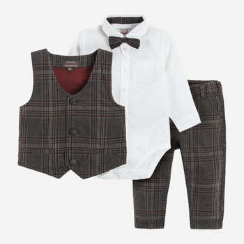 Komplet niemowlęcy (body + kamizelka + spodnie) dla chłopca Cool Club CCB2300275-00 74 cm Wielokolorowy (5903272959333)