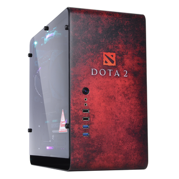 Корпус QUBE EAGLE Aluminum Black Printed Dota 2 red (QBX3M_WBNU3PD2R)