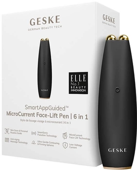Мікрострумовий масажер для обличчя Geske MicroCurrent Face-Lift Pen 6 в 1 Сірий (GK000013GY01)