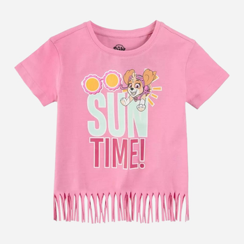 Koszulka dziecięca dla dziewczynki Cool Club LCG2412718 110 cm Różowa (5903977309914)