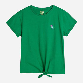 Дитяча футболка для дівчинки Cool Club CCG2423612 134 см Темно-зелена (5903977293244)