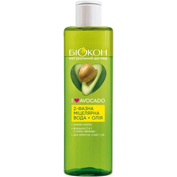 Двофазна міцелярна вода з маслом авокадо Біокон I Love Avocado 200 мл