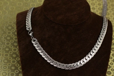 Цепь Xuping Jewelry плотная панцирная з огранкою 60 см 8 мм серебристая