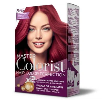 Фарба Master Colorist для волосся 5.65 Полунично-червоний 2x50 мл+2x50 мл+10 мл