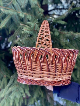 Пасхальний кошик з лози (для пасок і яєць)