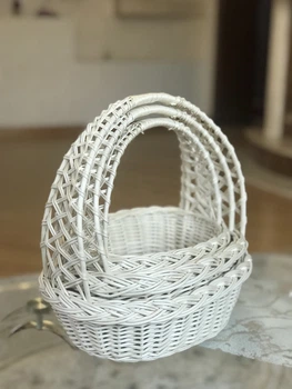 Корзина из белой лозы 3 шт.