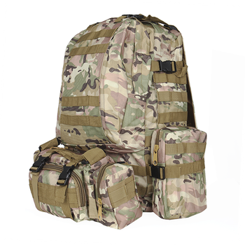 Рюкзак тактичний +3 підсумок AOKALI Outdoor B08 75L Camouflage CP