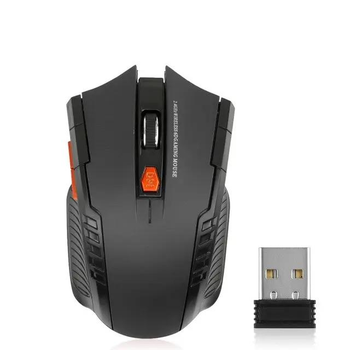 Беспроводная оптическая мышь 2.4 ГГц с USB приемником, Linux/Win 7/MAC, для ПК и ноутбуков, черная