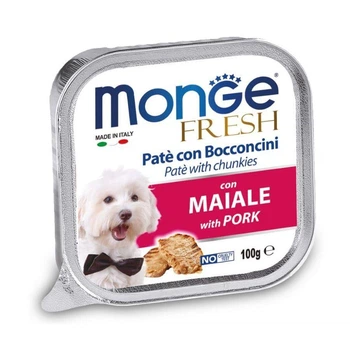 Консервований корм Monge DOG FRESH паштет со свининой для собак 100г