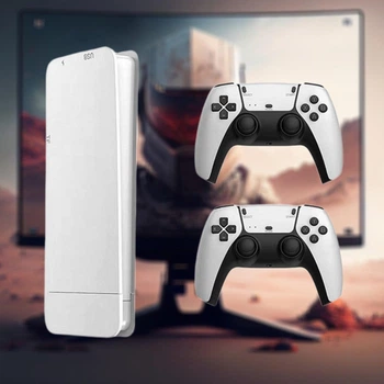 Игровая консоль к телевизору UKC MI5 Plus 64Gb 20000+ игр Pro 4K Game Stick 3D HD стик приставка с двумя беспроводными джойстиками