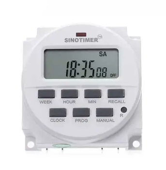Таймер тижневий Sinotimer TM618N-2 програмований 220V змінного струму. Синотаймер Реле часу CN101A