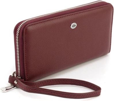 Женский кожаный кошелек ST Leather 1767432 Бордовый
