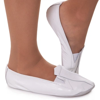 Чешки кожаные белые Zelart Dance 5306 размер 38 White
