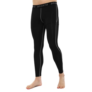 Тайтси чоловічі компресійні Zelart J01K розмір 2XL (175-180 см) Black-Grey