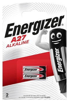 Батарейка лужна Energizer A27 (27A/MN27), 12V, блістер 2шт