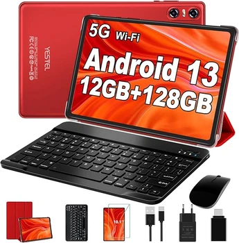 Планшет 10" YESTEL T13 6+6/128Gb 4 ядра Android 13 6000 mAh Red Б/В
