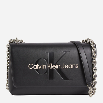 Сумка крос-боді через плече жіноча маленька зі штучної шкіри Calvin Klein Jeans CKRK60K60719801F Чорна (8720108590808)