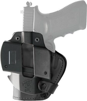Кобура Front Line LKC для Glock 26/27/28. Матеріал - Kydex/шкіра/замша. Колір - чорний