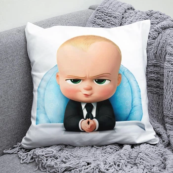 Плюшева подушка Бебі босс The Boss Baby квадрат 35х35 см біла