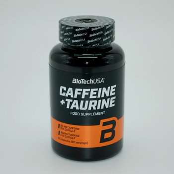 Кофеїн + Таурин, Caffeine + Taurine, Biotech, 60 капсул