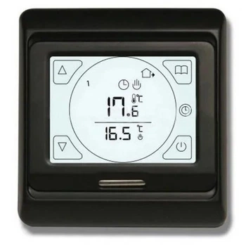 Терморегулятор програмований In-Therm E91 - чорний, сенсорний програматор для теплої підлоги